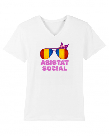 Tricou de Asistat Social- Femeie White