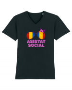 Tricou de Asistat Social- Femeie Tricou mânecă scurtă guler V Bărbat Presenter