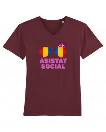 Tricou de Asistat Social- Femeie Burgundy