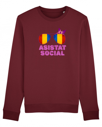 Tricou de Asistat Social- Femeie Burgundy