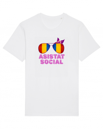 Tricou de Asistat Social- Femeie White