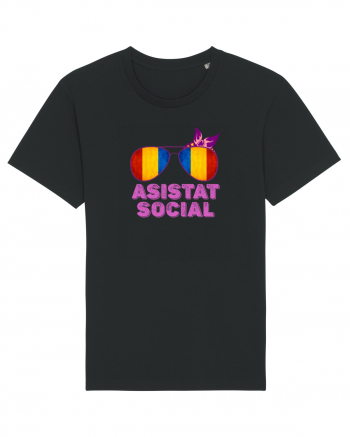 Tricou de Asistat Social- Femeie Black