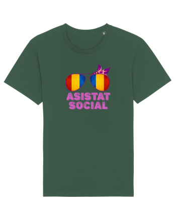 Tricou de Asistat Social- Femeie Bottle Green