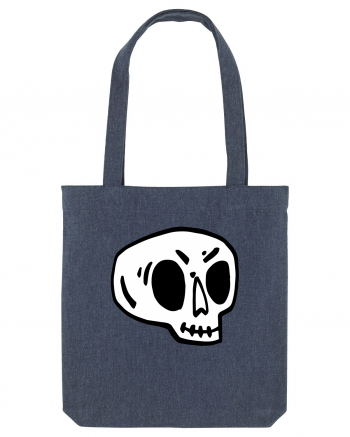 Halloween Orange Funny Skull Midnight Blue