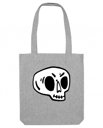 Halloween Orange Funny Skull Heather Grey