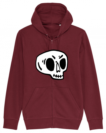 Halloween Orange Funny Skull Burgundy