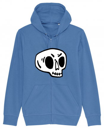 Halloween Orange Funny Skull Bright Blue