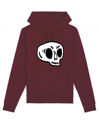 Halloween Orange Funny Skull Burgundy