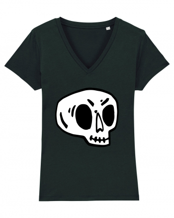 Halloween Orange Funny Skull Black