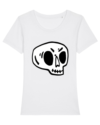 Halloween Orange Funny Skull White