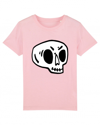 Halloween Orange Funny Skull Cotton Pink