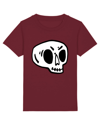 Halloween Orange Funny Skull Burgundy