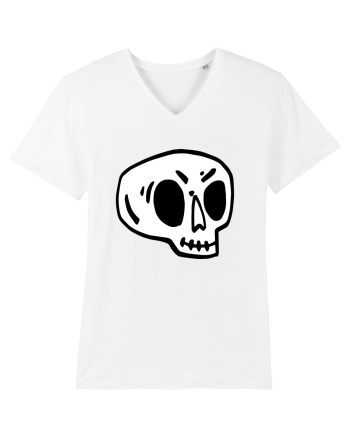 Halloween Orange Funny Skull White