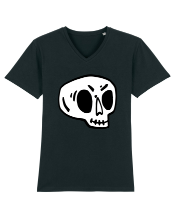 Halloween Orange Funny Skull Black