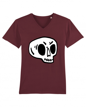 Halloween Orange Funny Skull Burgundy