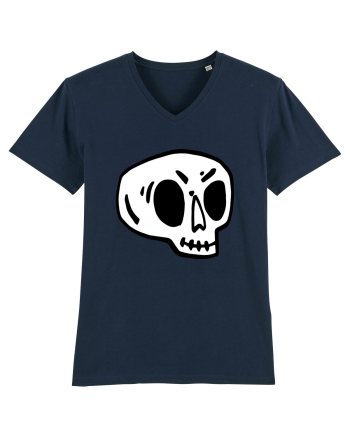 Halloween Orange Funny Skull French Navy