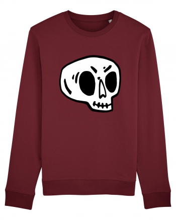 Halloween Orange Funny Skull Burgundy