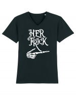 Her Trick Halloween Tricou mânecă scurtă guler V Bărbat Presenter