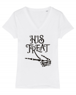 His Treat Halloween Tricou mânecă scurtă guler V Damă Evoker