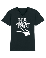 His Treat Halloween Tricou mânecă scurtă guler V Bărbat Presenter