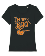 I'm Her Boo Tricou mânecă scurtă guler larg fitted Damă Expresser