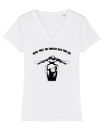 Throttle Tricou mânecă scurtă guler V Damă Evoker