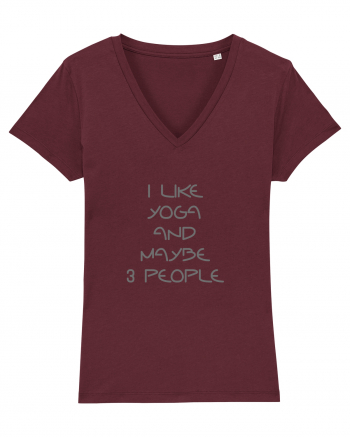 I Like Yoga Design Burgundy