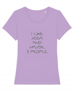 I Like Yoga Design Tricou mânecă scurtă guler larg fitted Damă Expresser