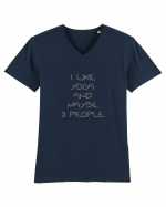 I Like Yoga Design Tricou mânecă scurtă guler V Bărbat Presenter