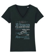 3D visualiser Tricou mânecă scurtă guler V Damă Evoker