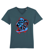 Robot Skater Tricou mânecă scurtă guler V Bărbat Presenter