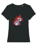 sase sase Tricou mânecă scurtă guler larg fitted Damă Expresser