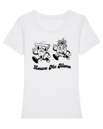 Pinapple Pizza Tricou mânecă scurtă guler larg fitted Damă Expresser