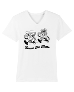 Pinapple Pizza Tricou mânecă scurtă guler V Bărbat Presenter
