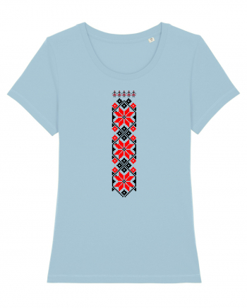 Romanian traditional motifs Sky Blue