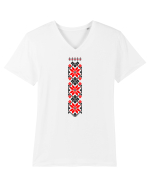 Romanian traditional motifs Tricou mânecă scurtă guler V Bărbat Presenter