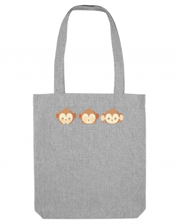 Monkey Emoji Heather Grey