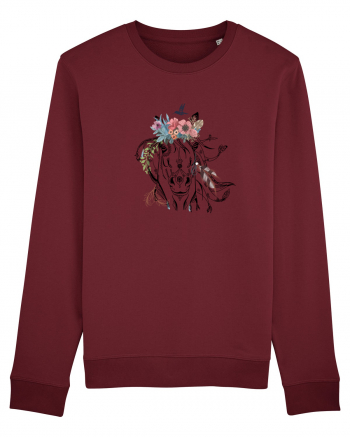 Cal Floral Burgundy