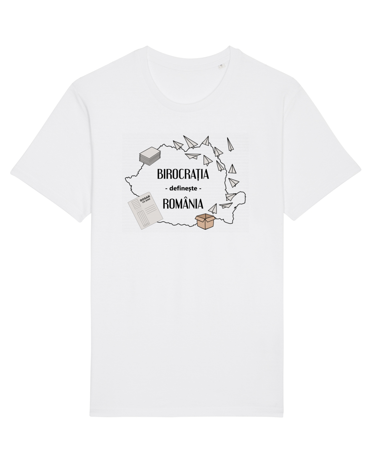 Tricou mânecă scurtă Unisex Rocker White