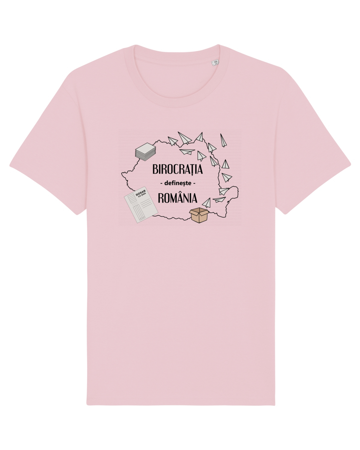 Tricou mânecă scurtă Unisex Rocker Cotton Pink