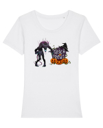 trick or treat Tricou mânecă scurtă guler larg fitted Damă Expresser