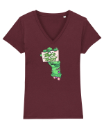 halloween hand Tricou mânecă scurtă guler V Damă Evoker