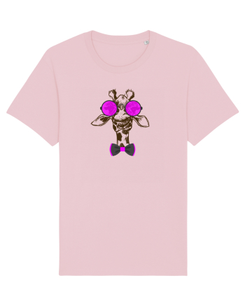hipster giraffe Cotton Pink