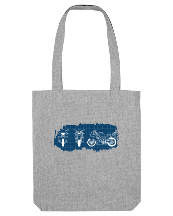 Motorcycle Blueprint Heather Grey