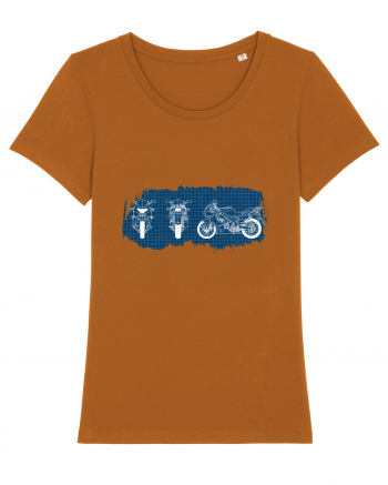 Motorcycle Blueprint Roasted Orange