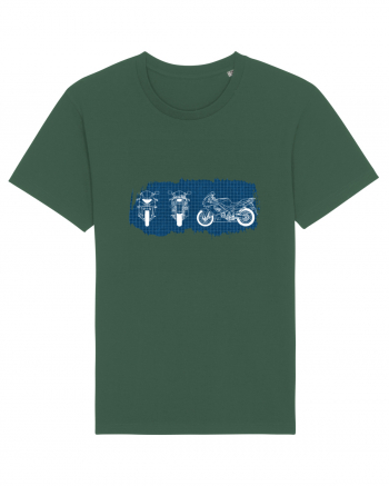 Motorcycle Blueprint Bottle Green