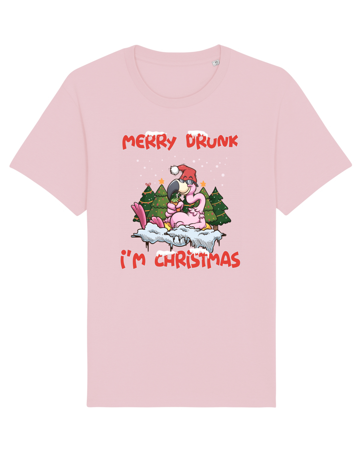 Tricou mânecă scurtă Unisex Rocker Cotton Pink
