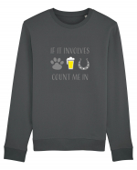 If it involves dogs, beer, and horses count me in Bluză mânecă lungă Unisex Rise