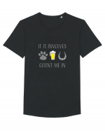 If it involves dogs, beer, and horses count me in Tricou mânecă scurtă guler larg Bărbat Skater