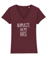 Namaste On My Horse Tricou mânecă scurtă guler V Damă Evoker